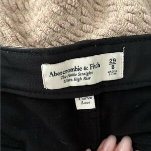 Abercrombie leather high rise ankle crop curve love